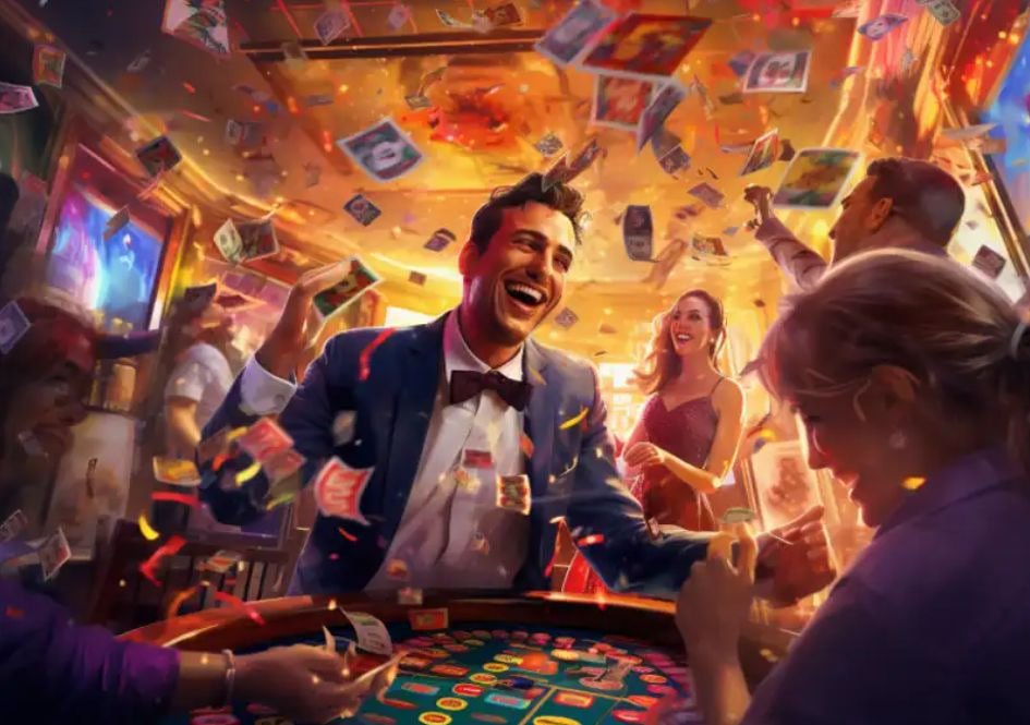 Tampilan permainan slot online populer dari sarangbobet dengan tema neon merah